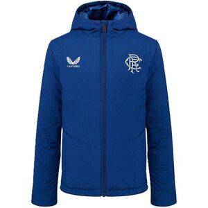 Castore Boys Rangers FC Coach Jacket / Blue/Gray